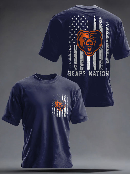 Unisex Bears Nation Football Lover Printed T-shirt