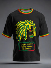 Men's Reggae Music Inspired Print T-Shirt