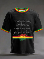 Men's 'One good thing about music, when it hits you, you feel no pain' T-shirts