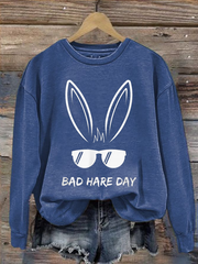 Women's Bunny Football Music Lover Printed polyester sweatshirt