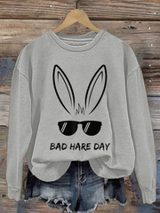 Women's Bunny Football Music Lover Printed polyester sweatshirt