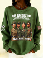 Women's The 6888th Black History Waffle Sweatshirt