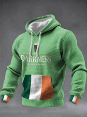 Men's Men's Hello Darkness My Old Friend Checkered Cotton Hoodie