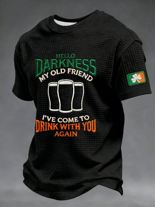 Men's Hello Darkness My Old Friend Waffle Short Sleeve T-shirt