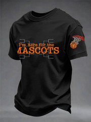 Men's March Basketball imitation cotton short-sleeved T-shirt