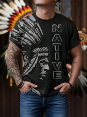 Men's Gathering of Nations Pow Wow Indian Native Art Print T-shirt