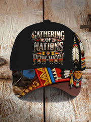 Unisex Gathering of Nations Pow Wow Indian Native Art Print Hat