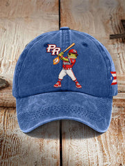 Unisex Puerto Rico Baseball Print Hat