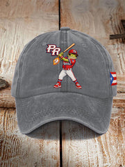 Unisex Puerto Rico Baseball Print Hat
