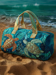 Sea Turtles Print Large Capacity Tote Bag