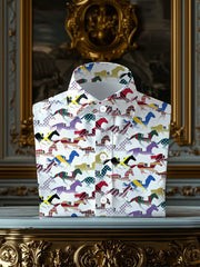 Men's Derby Horse Print Casual Shirt