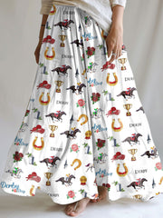 Women's Derby Day Rose Print Skirt