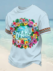 Men's Oahu Hawaii Print Oahu Hawaii Strong Tee