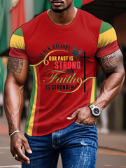 Men's Black History Juneteeth 1865 Printed T-shirt