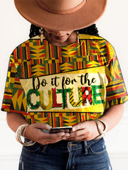 Women's Juneteenth Printed O-Neck Short sleeve T-shirt