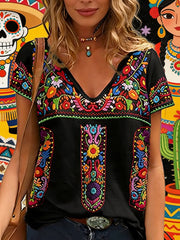 Women's Mexican Art Cinco de Mayo T-Shirt