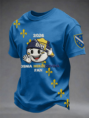 Men's Bosnia ZMAJEVI Football Lover Printed short sleeves t-shirt