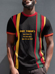 Men's Juneteeth Black Pride Art Printed T-shirt