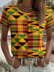 Women's Black Juneteenth short-sleeved T-shirt