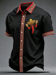 Men's Cinco de Mayo Printed Casual Shirt