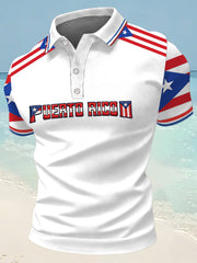 Men's Puerto Rico Print Casual Top