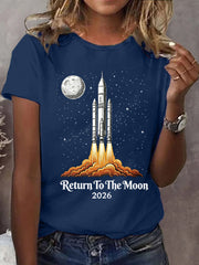 Women's Return To The Moon 2026 Casual Tee
