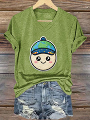 Women's Artemis II 2026 Print Casual V-Neck Tee