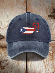 Unisex Puerto Rico Printed Hat