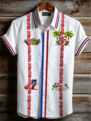 Men's Puerto Rico Printed Short Sleeve Shirt