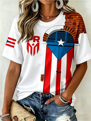 Women's Puerto Rico Printed short-sleeved T-shirt