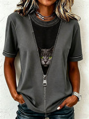 Women's Funny Cat T-Shirt