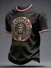 Men's Puerto Rico Taino Art Printed T-shirt