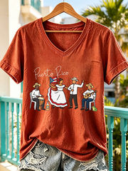 Women's Puerto Rico Printed short-sleeved T-shirt