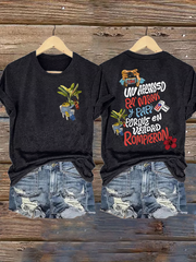 Women's Puerto Rico Printed Iron On Short Sleeve T-Shirt