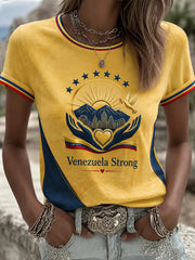 Women's Venezuela Strong Printed T-shirt