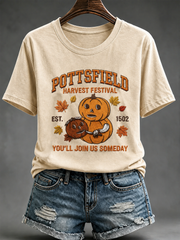 Women's Autumn Halloween Short-sleeved T-shirt
