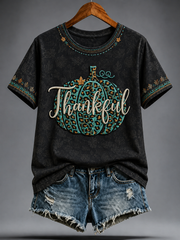 Women's Fall Printed short-sleeved T-shirt