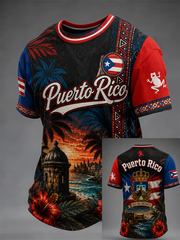 Men's Puerto Rico Printed short sleeves t-shirt