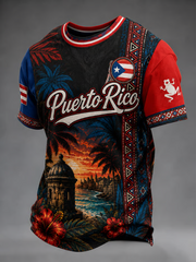 Men's Puerto Rico Printed short sleeves t-shirt