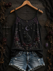Women's Gothic Black Cat Tank Top
