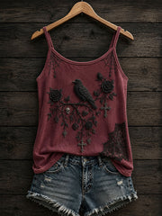 Women's Gothic Raven Cross Tank Top