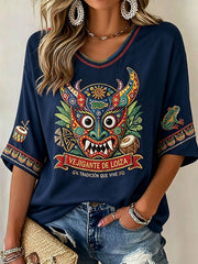 Women's Puerto Rico Art Printed T-shirt