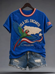 Women's Puerto Rico Art Printed T-shirt