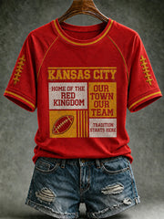 Women's Football Gameday Gift For Football Fans Short Sleeve T-shirt