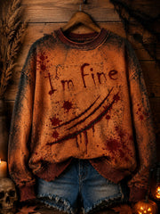 Women's I'm Fine Printed Sweatshirt