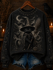 Women's Vintage Halloween Regular Sweatshirt