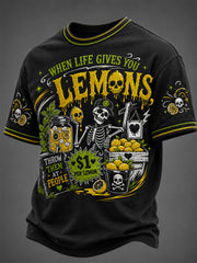 Men's When Life Gives You Lemons Print Casual Tee