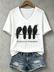 Women's Murder In Progress Crow T-Shirt