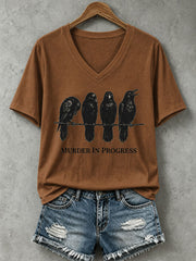 Women's Murder In Progress Crow T-Shirt