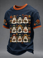 Men's Cute Football Ghost Short Sleeves T-shirt